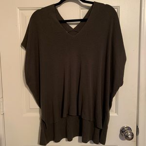 Lucky Brand Olive Oversized Knit Sweater